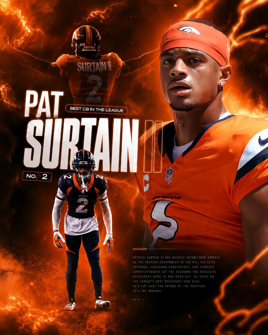 Impact Media player spotlight poster design — Pat Surtain II